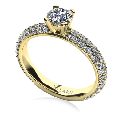 Zásnubný prsteň žlté zlato Mira