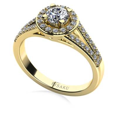 Zásnubný prsteň žlté zlato Lena