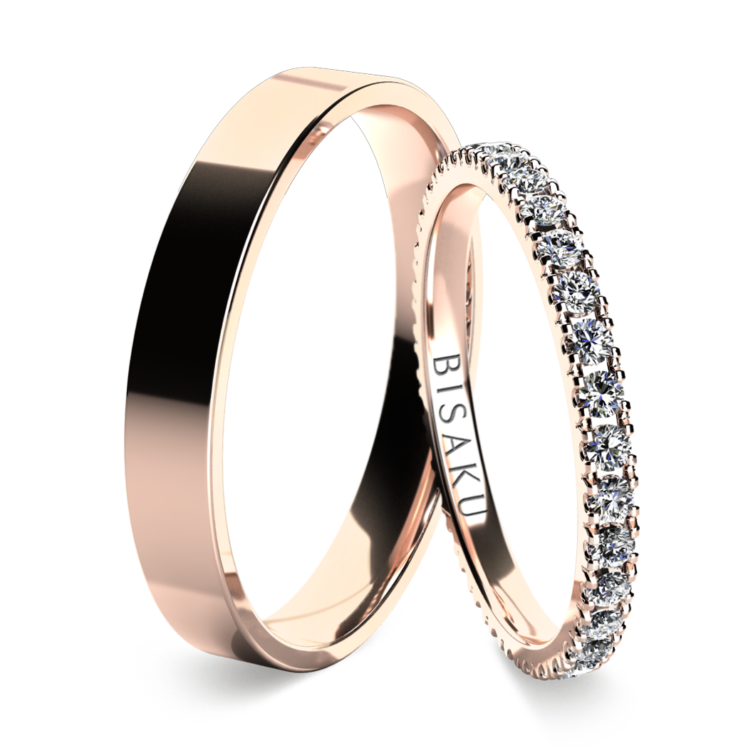 Svadobné obrúčky ružové zlato EternityV